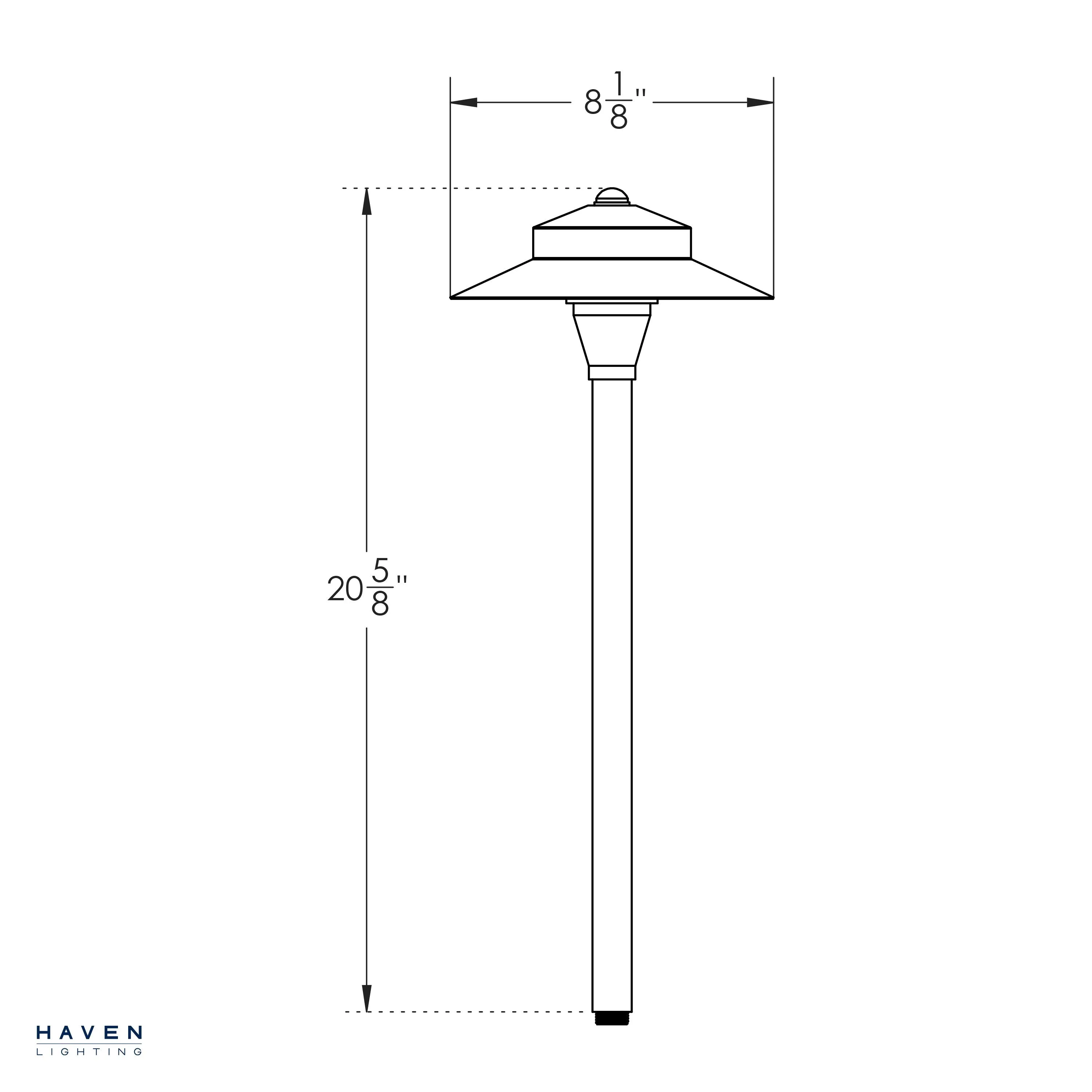 8 Series Classic White LED Path Light - Shade 5