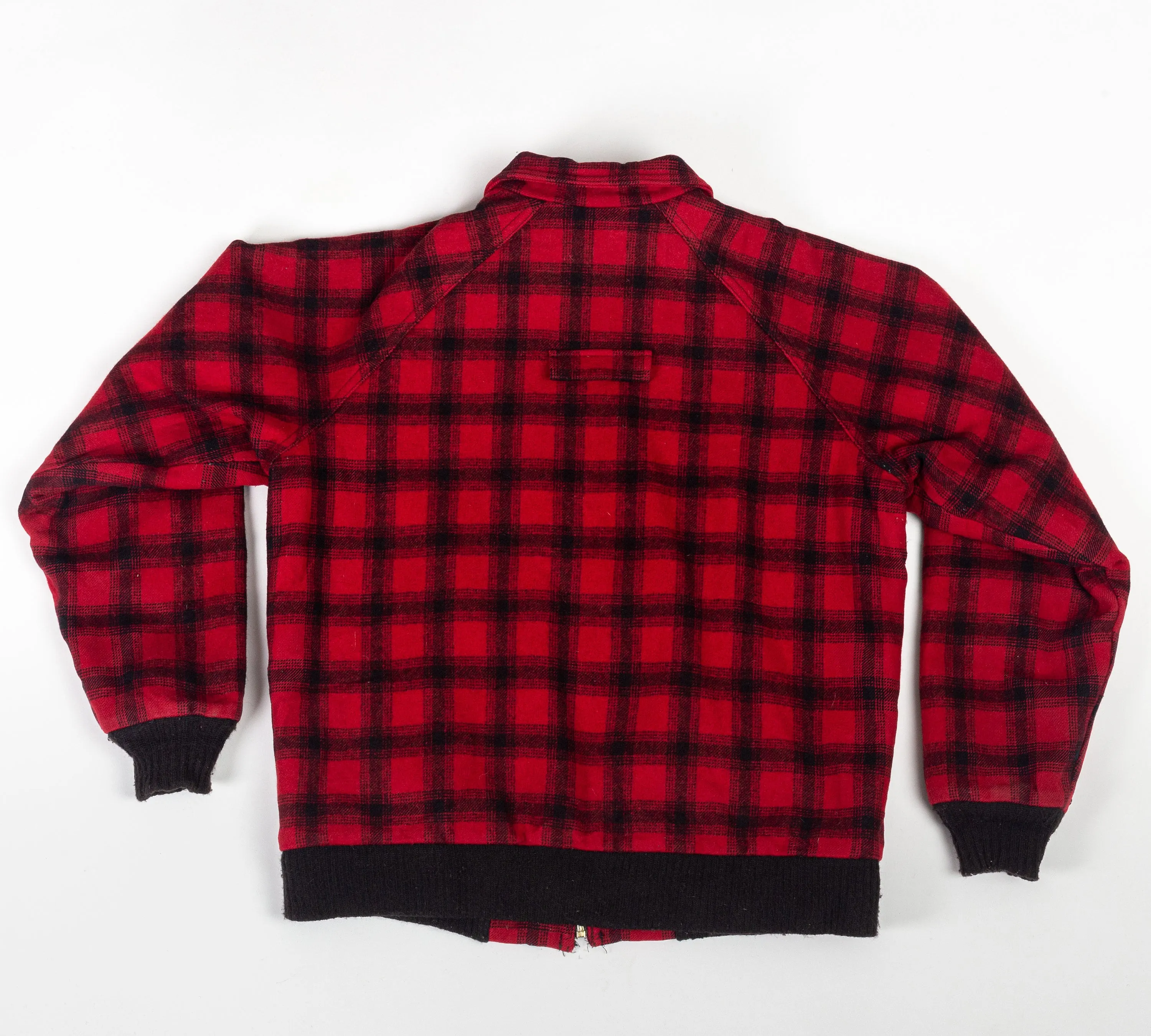 80s Buffalo Plaid Woolrich Bomber Coat - Men's Medium