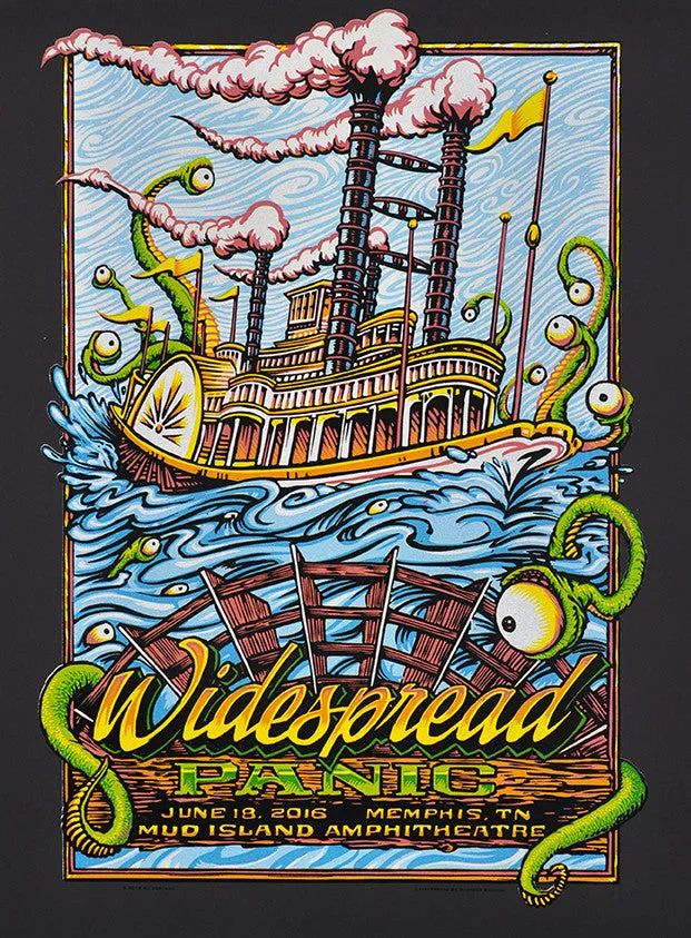 AJ Masthay "Widespread Panic - Mud Island" Ultra Black