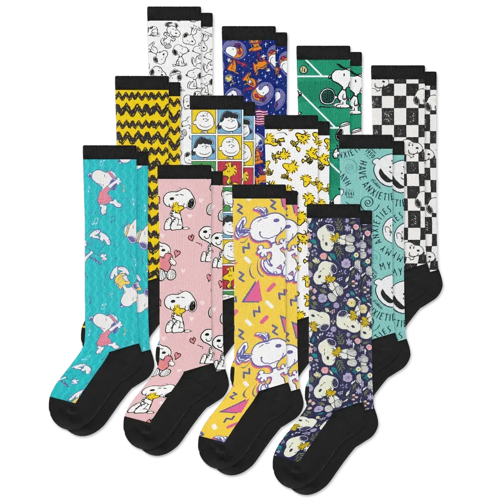 All New Patterns EasyStretch™ Diabetic Socks Bundle 12-Pack