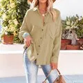 Amy Fashion - Casual Elegant Lapel Button Down Shirt