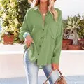 Amy Fashion - Casual Elegant Lapel Button Down Shirt