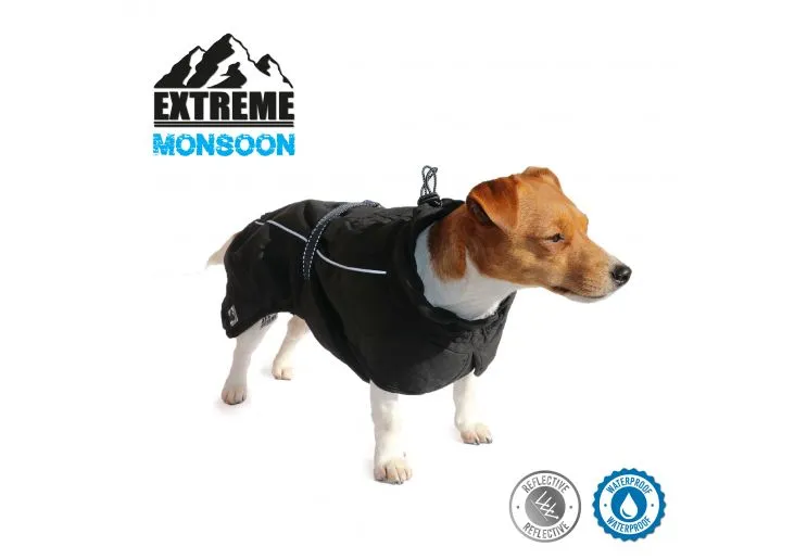 Ancol - Extreme Monsoon Dog Coat - Black - large - 50cm