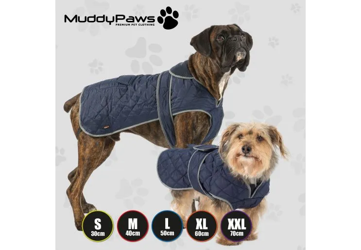 Ancol - Muddy Paws Quilted Dog Coat - Navy - X Large