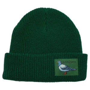 ANTIHERO LIL PIGEON LABEL CUFF BEANIE DARK GREEN