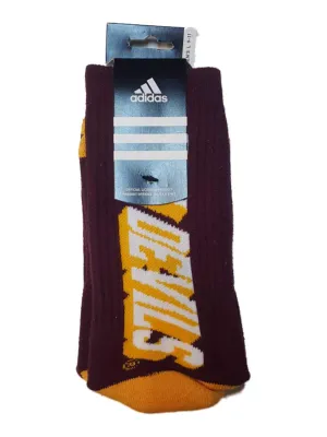 Arizona State Sun Devils Adidas Maroon "Sun Devils" Logo Men's Crew Socks (L)