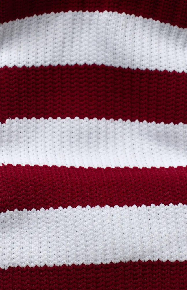 ATHLETIC THIGH HIGH SOCKS BURGUNDY/WHITE