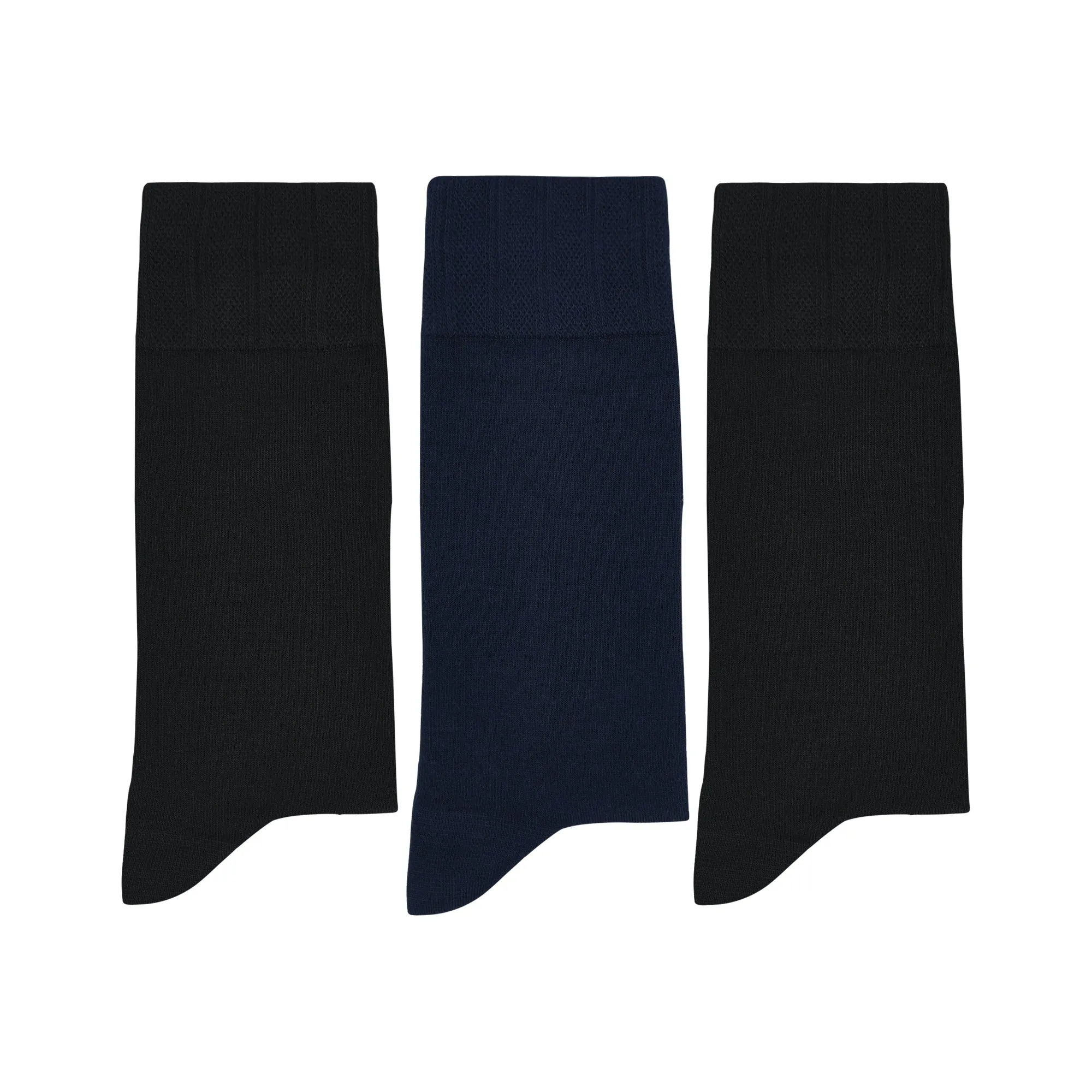 Balenzia Men's Bamboo Crew Black, Navy | Pack of 4