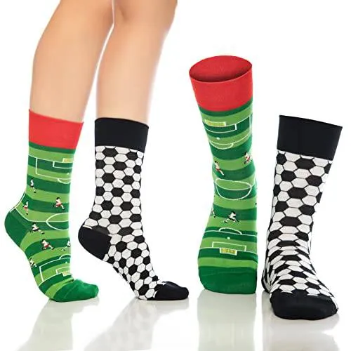 BAMBOOVEN Men & Women Fun Dress Unisex Socks, Colorful Funny Novelty Cotton Socks (Mouse, 6 Variety Pairs)