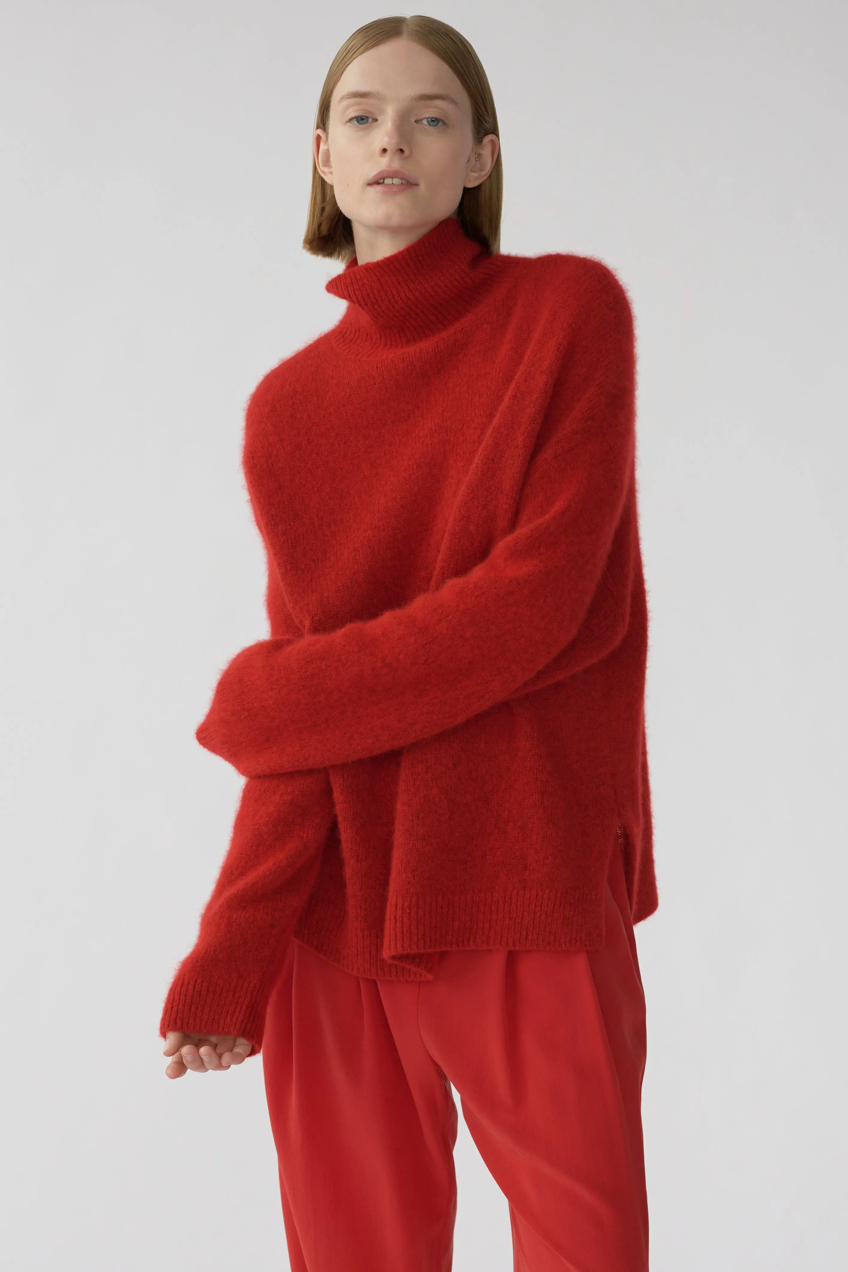 BEZ KNIT - CARDINAL RED - SILK/CASHMERE