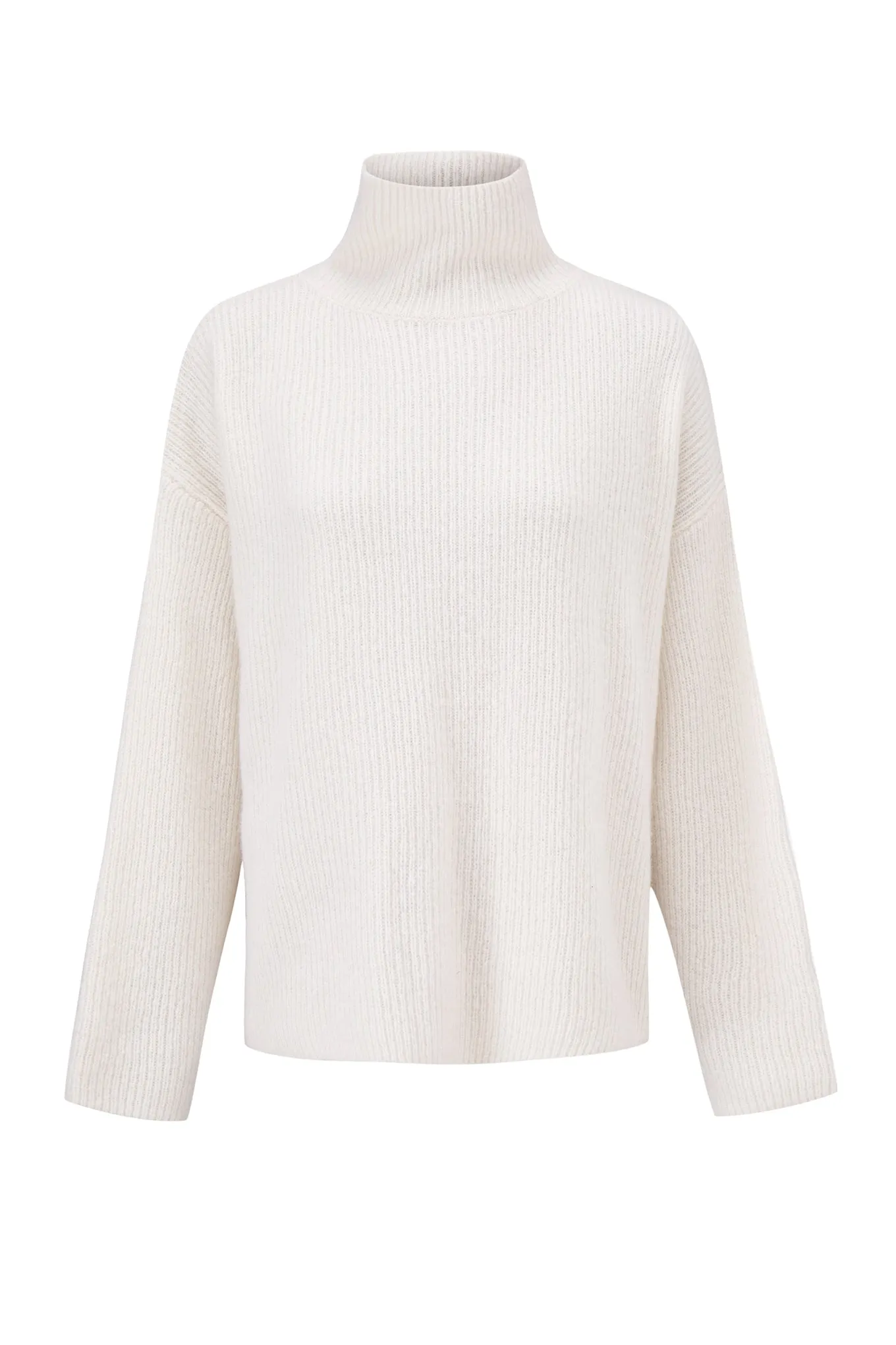 BEZ RIB KNIT - IVORY  - SILK/CASHMERE