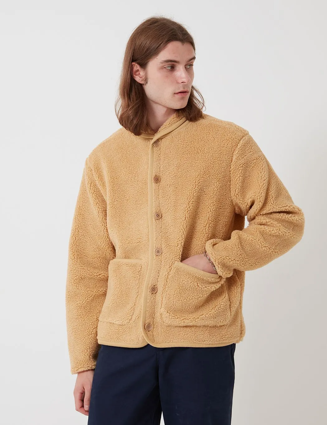 Bhode Fleece Work Jacket - Beige