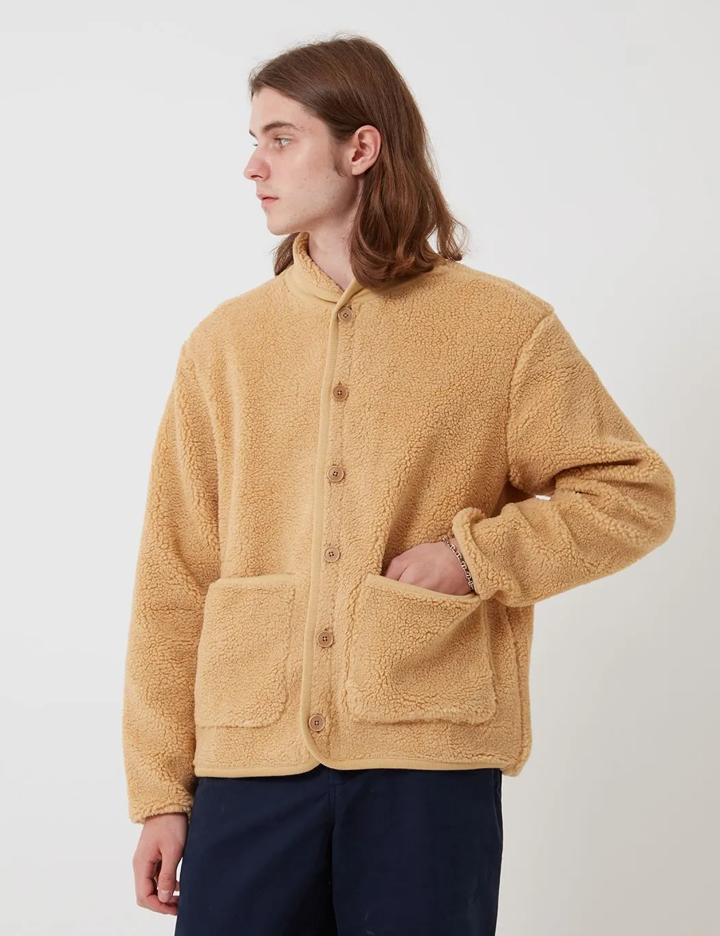 Bhode Fleece Work Jacket - Beige