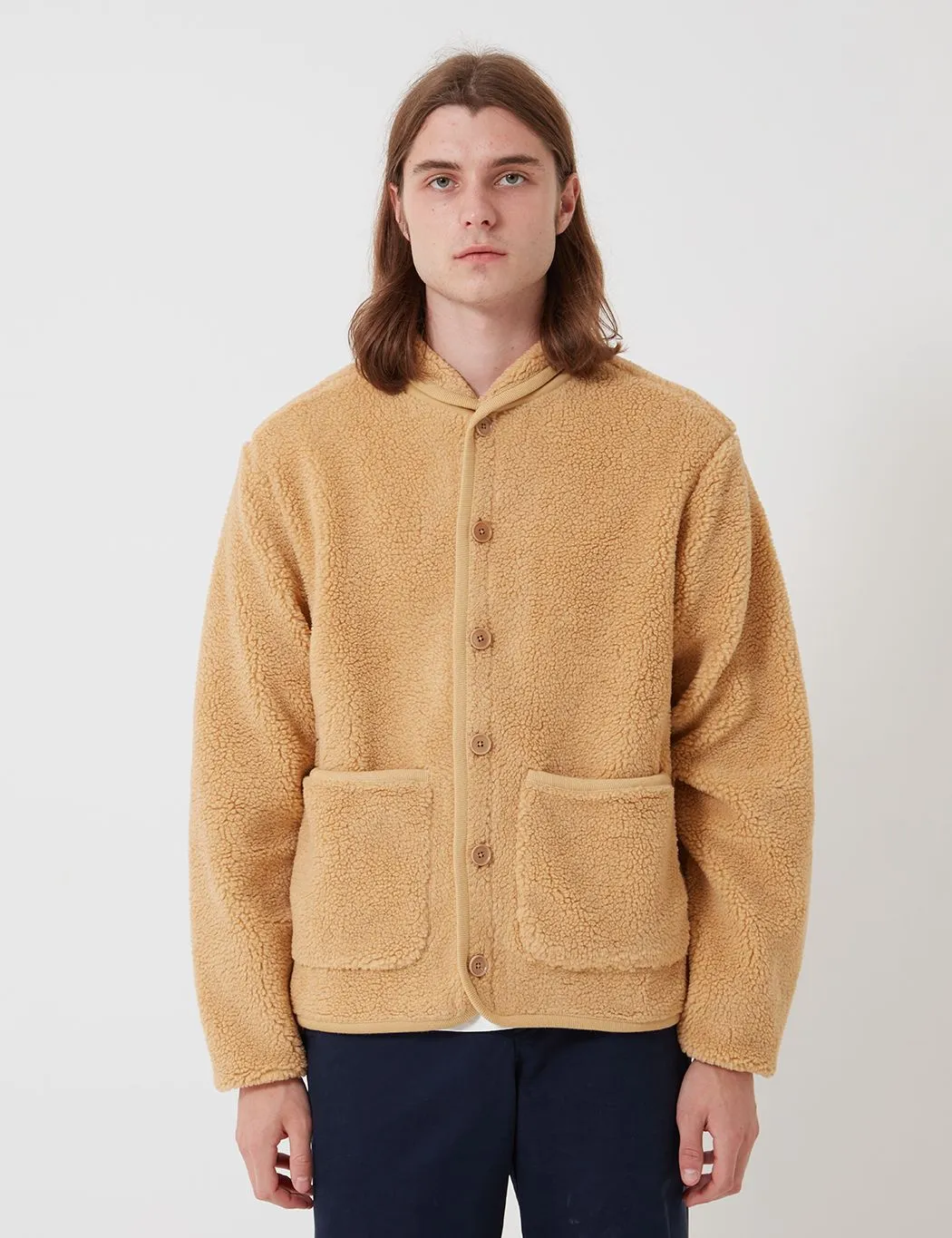 Bhode Fleece Work Jacket - Beige