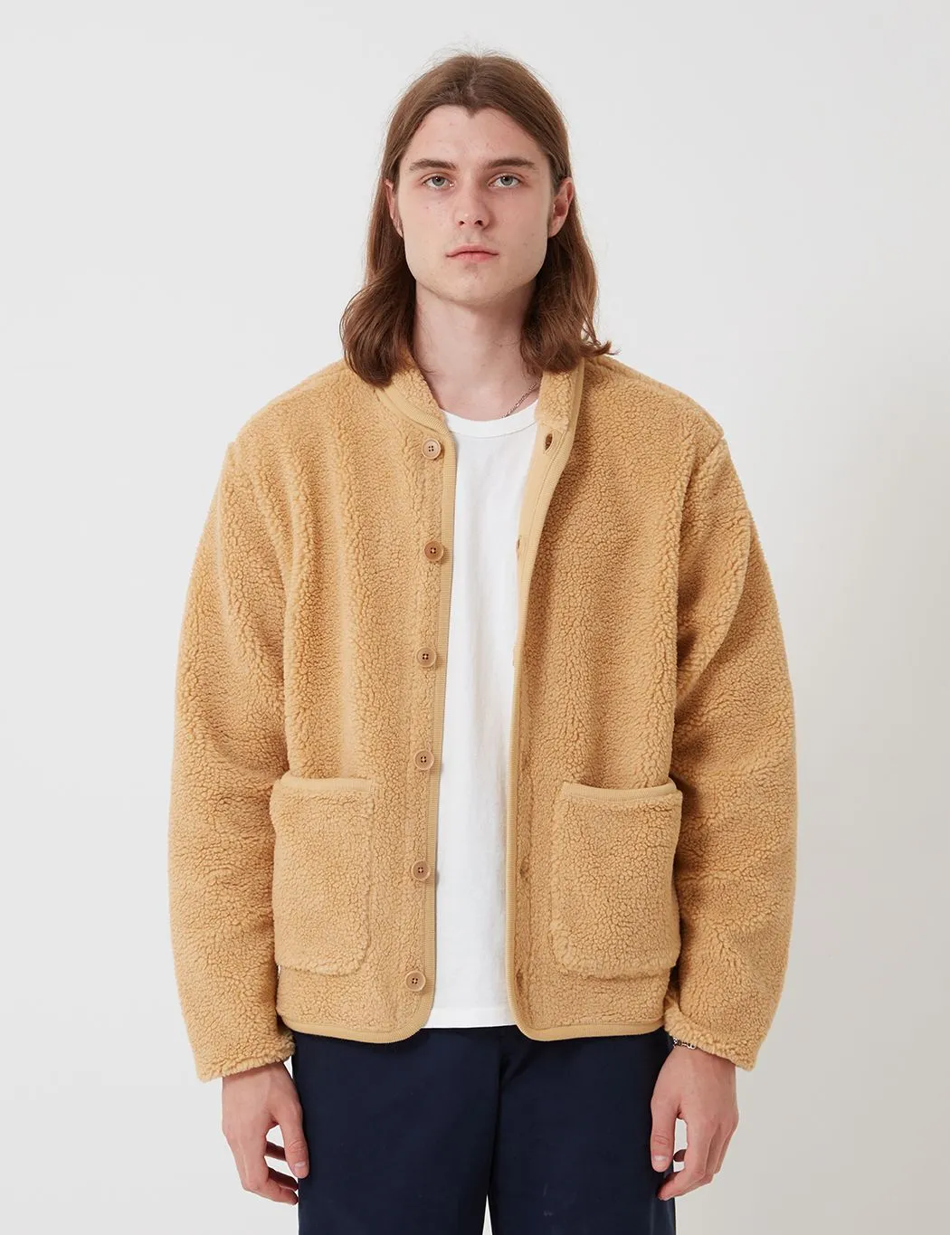 Bhode Fleece Work Jacket - Beige