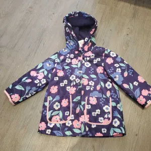 Carters purple floral fleece lined jacket 3T