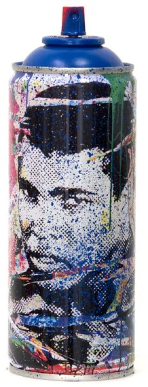 Champ Blue Spray Paint Can Sculpture by Mr Brainwash- Thierry Guetta