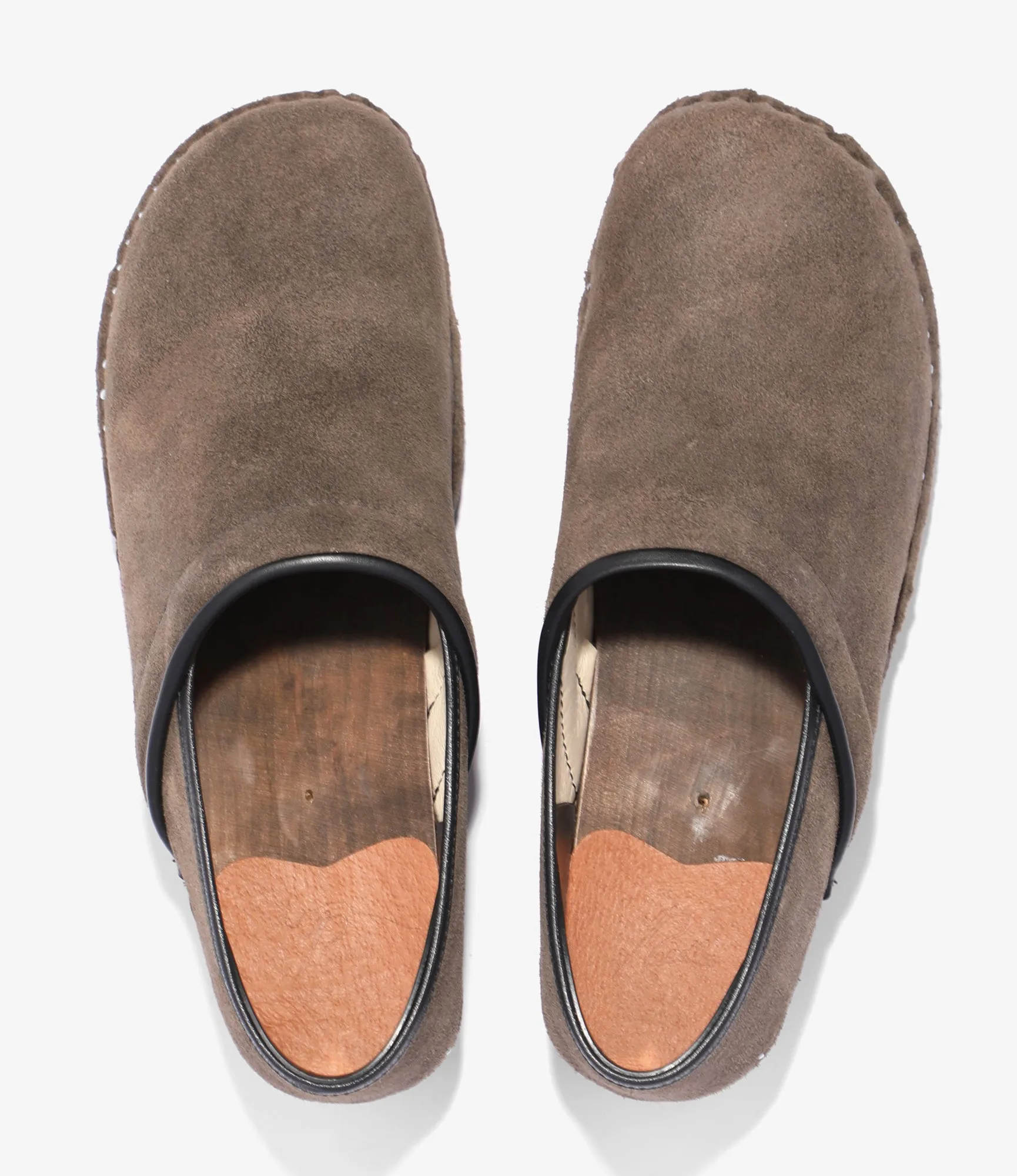 Closed Back 'Van Gogh' Clog - Taupe Rough Out