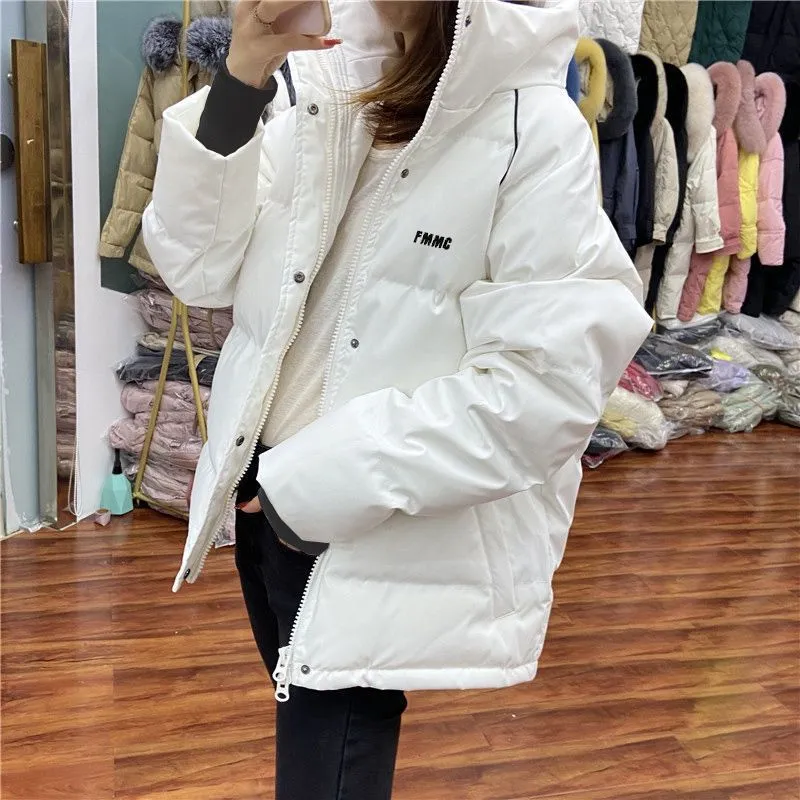 deanwangkt Women's cotton-padded jacket for winter  new students Korean thickening simple parkas high street preppy short bread coats