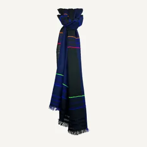 Fab Himalaya Scarf - Navy / Neon