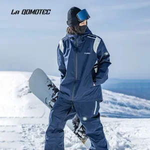 LA QOMOTEC Navy Retro Style Warm Snowboarding Suit