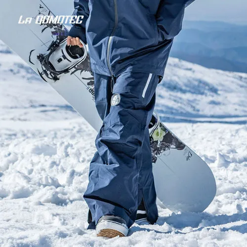 LA QOMOTEC Navy Retro Style Warm Snowboarding Suit