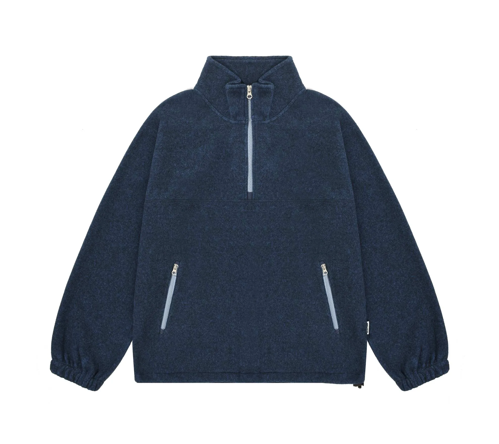 Melange Fleece Anorak | Blue