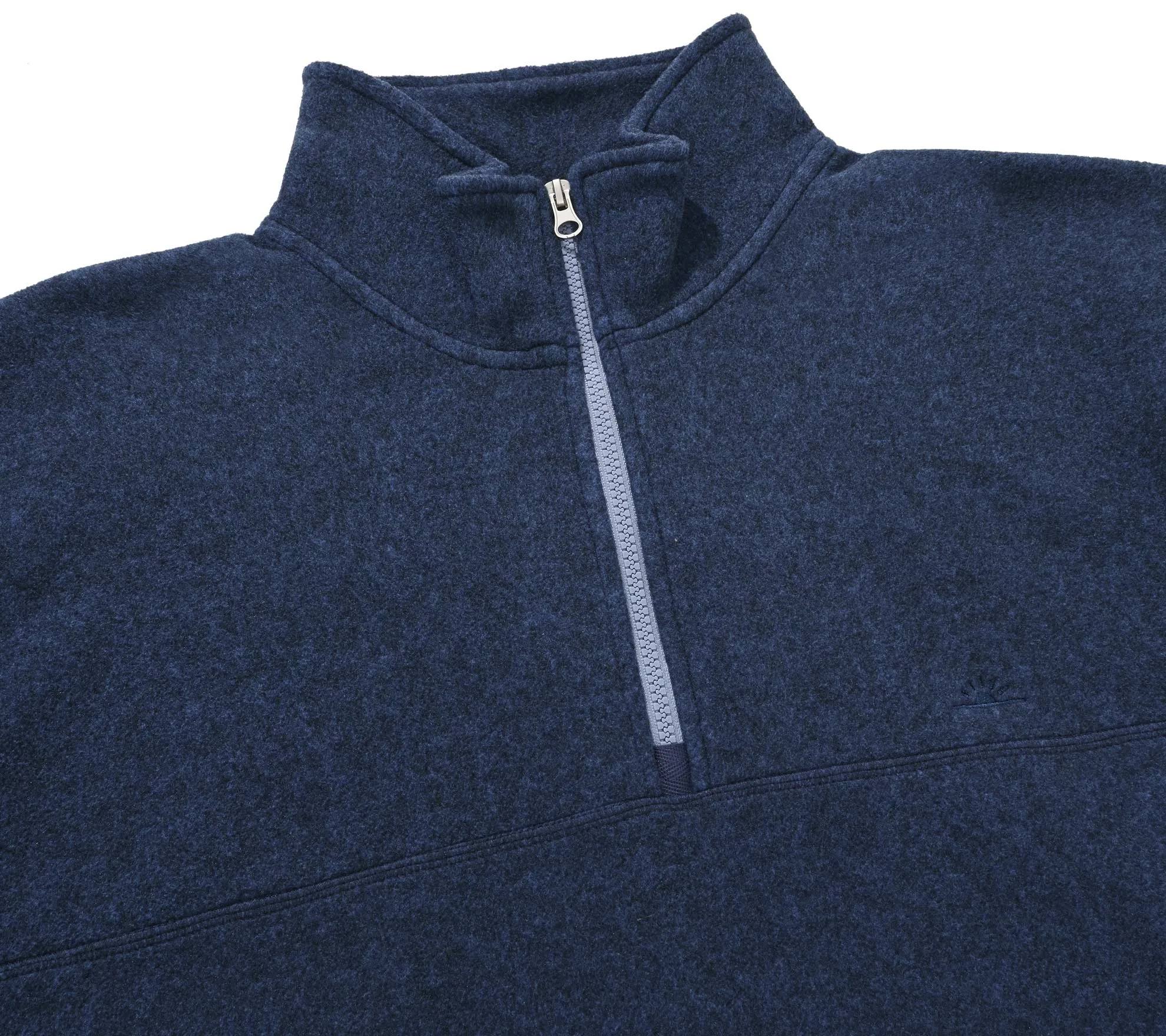 Melange Fleece Anorak | Blue