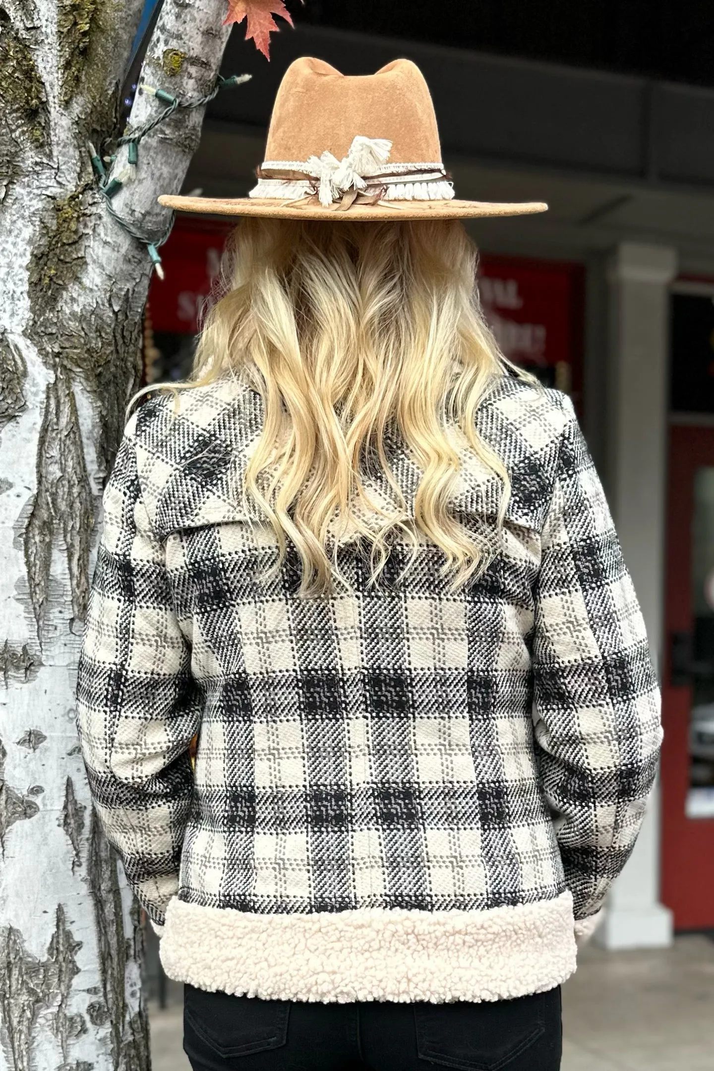 Plaid Wool & Berber Classic Jacket from Powder River Outfitters by Panhandle