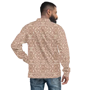 Recursia Lotus Light Men's Bomber Jacket In Pink