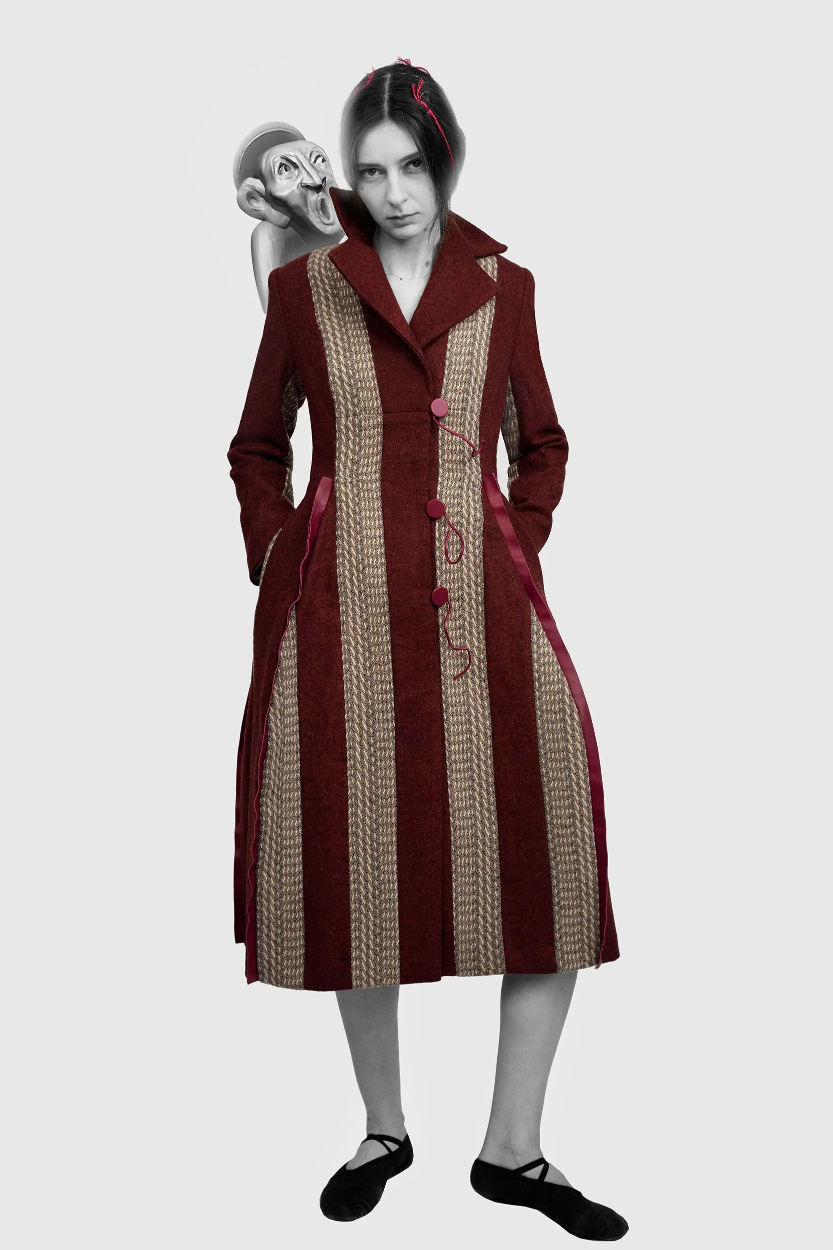 Stripes Coat - Cashmere