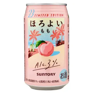 Suntory Horoyoi Peach Chuhai Spritzer ほろよい もも チューハイです (ABV 3%)