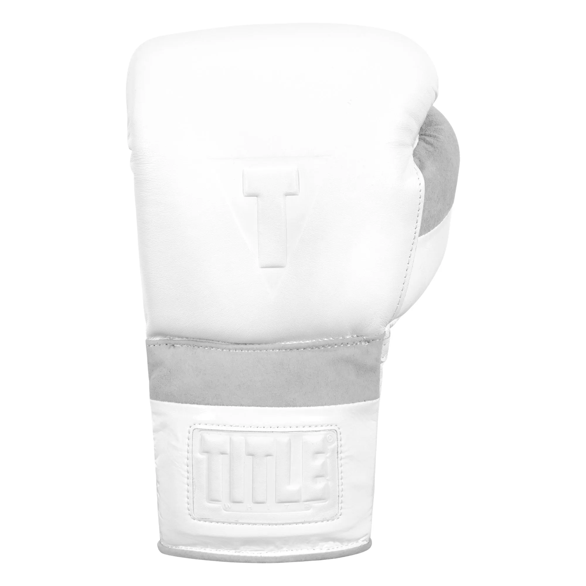 TITLE White Boxing Lace Sparring Gloves 2.0